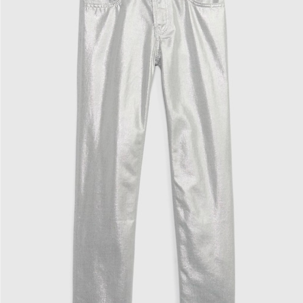 GAP Men's Shiny Silver Straight Jeans